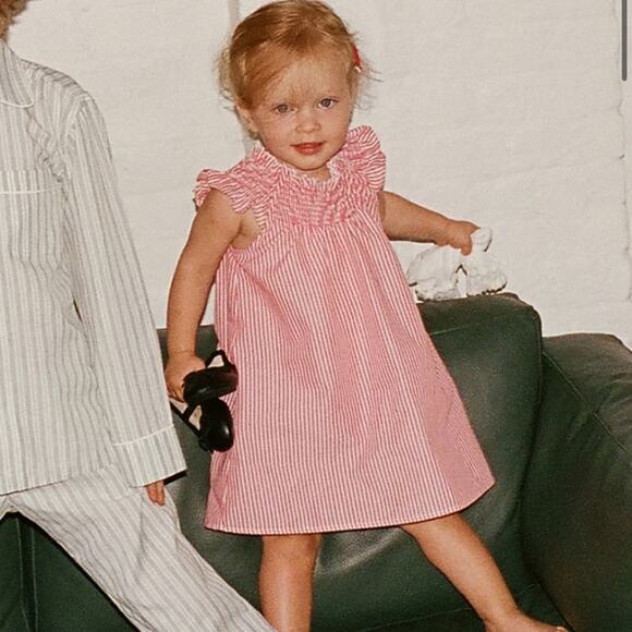 Crewcuts Girls' Candy Apple stripe smocked nightgown - Picture 2 of 8